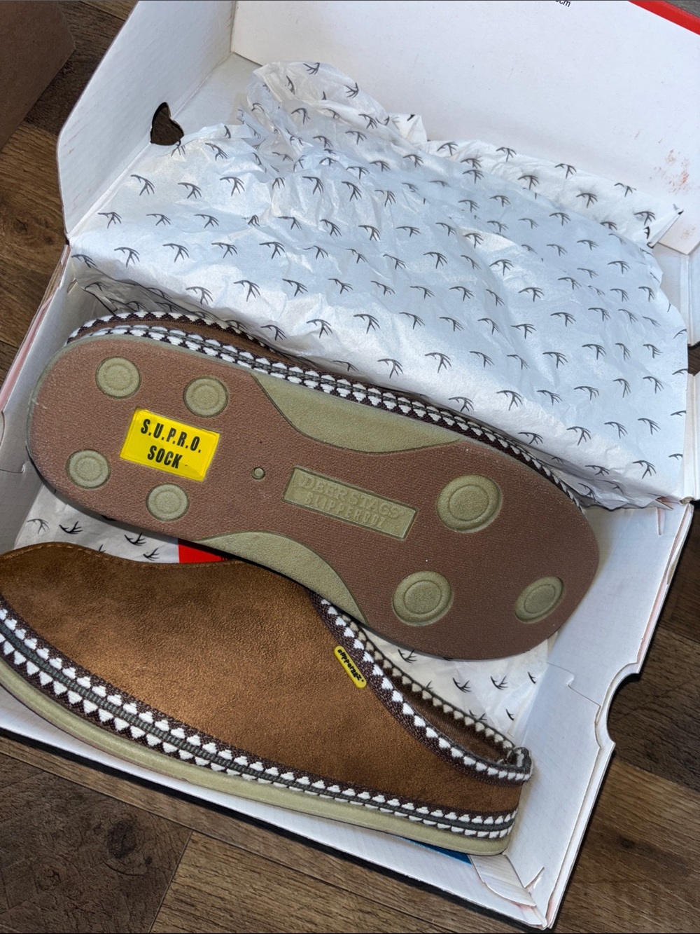 Deer Stags Chestnut Slip-On Indoor-Outdoor Slippers, M9 W11